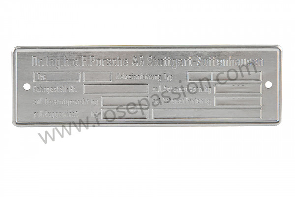 P18923 - 4 line constructor plate for Porsche 911 G • 1977 • 2.7 • Targa • Automatic gearbox