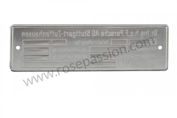 P18923 - 4 line constructor plate for Porsche 911 G • 1974 • 2.7s • Coupe • Manual gearbox, 4 speed