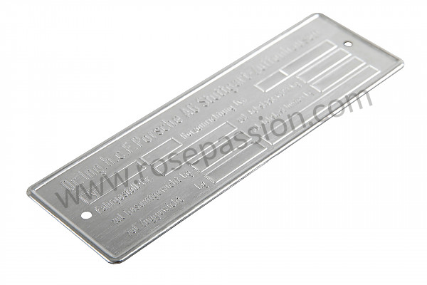 P18923 - 4 line constructor plate for Porsche 924 • 1978 • 924 2.0 • Coupe • Manual gearbox, 5 speed