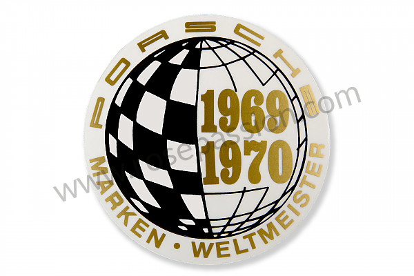 P233244 - Sticker marken weltmeister 69-70 voor Porsche 996 / 911 Carrera • 1999 • 996 carrera 2 • Coupe • Manuele bak 6 versnellingen