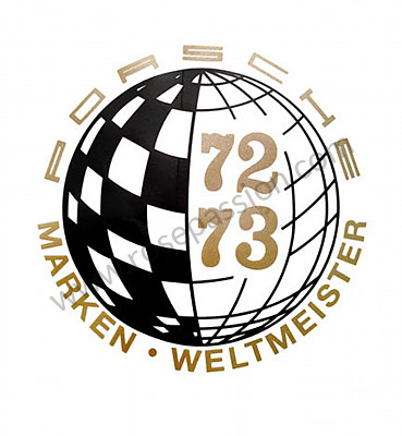 P244053 - Aufkleber marken weltmeister 72-73 für Porsche Boxster / 987-2 • 2012 • Boxster s 3.4 • Cabrio • 6-gang-handschaltgetriebe