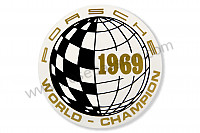 P542020 - AUTOCOLLANT WORLD CHAMPION 1969 pour Porsche 