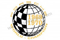 P542023 - AUTOCOLLANT WORLD CHAMPION  69-70 pour Porsche 
