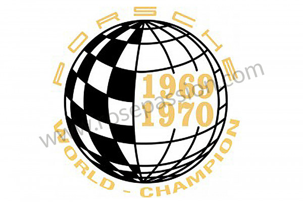 P542023 - AUTOCOLLANT WORLD CHAMPION  69-70 pour Porsche 