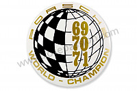 P542021 - AUTOADESIVO WORLD CHAMPION  69-70-71 per Porsche 356C • 1965 • 1600 sc (616 / 16) • Cabrio c • Cambio manuale 4 marce