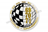 P542021 - STICKER, WORLD CHAMPION 69-70-71 for Porsche 356a • 1955 • 1300 (506 / 2) • Coupe a t1 • Manual gearbox, 4 speed