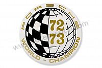 P542022 - AUFKLEBER WORLD CHAMPION 72-73 für Porsche 356C • 1964 • 1600 sc (616 / 16) • Cabrio c • 4-gang-handschaltgetriebe