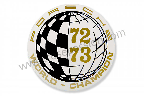 P542022 - AUFKLEBER WORLD CHAMPION 72-73 für Porsche 356a • 1959 • 1600 (616 / 1 t2) • Cabrio a t2 • 4-gang-handschaltgetriebe