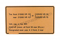 P21056 - Etichetta adesiva (usa) per Porsche 928 • 1981 • 928 4.7s • Coupe • Cambio manuale 5 marce