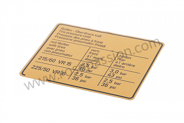 P21065 - Adhesive label for Porsche 928 • 1981 • 928 4.5 • Coupe • Automatic gearbox