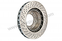 P72957 - Perforated, ventilated front brake disc for Porsche 