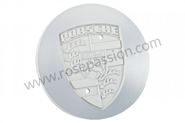 P23118 - Enjoliveur de roue gris métal avec emblème gris pale pour Porsche 964 / 911 Carrera 2/4 • 1991 • 964 carrera 2 • Targa • Boite auto