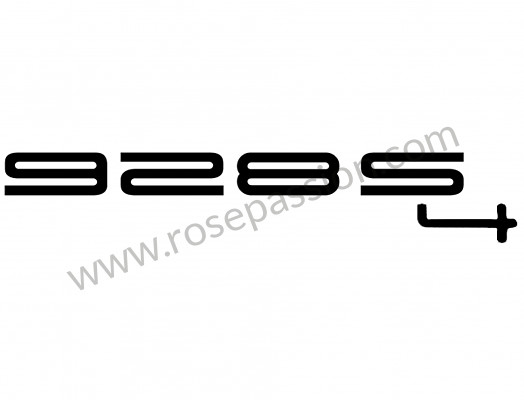 P23749 - Schriftzug 928 s4 für Porsche 928 • 1989 • 928 s4 • Coupe • Automatikgetriebe