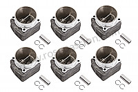 P15322 - Set of 6 pistons and cylinders for Porsche 