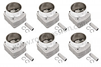 P30126 - Pistons cylindres le jeu de 6 pour Porsche 911 G • 1977 • 3.0 carrera • Coupe • Boite manuelle 4 vitesses