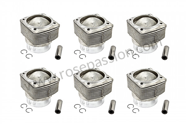 P72912 - Set of 6 pistons and cylinders for Porsche 