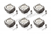 P72913 - Set of 6 pistons and cylinders for Porsche 