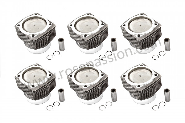 P72913 - Set of 6 pistons and cylinders for Porsche 