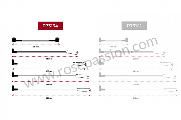 P73134 - Chicote de ignição completo para Porsche 924 • 1977 • 924 2.0 • Coupe • Caixa manual 4 velocidades