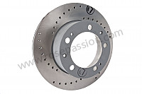 P72991 - Perforated, ventilated rear brake disc for Porsche 944 • 1988 • 944 2.5 • Coupe • Automatic gearbox