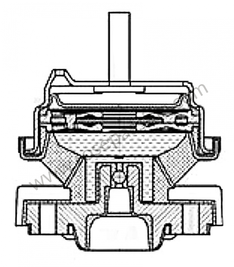 Silentbloc M6 de maintien de carénage sous moteur et d'échangeur de turbo  T4 9/1990-6/2003 191201256