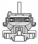 P40297 - Silent bloc moteur hydraulique pour Porsche 944 • 1989 • 944 s2 • Cabrio • Boite manuelle 5 vitesses