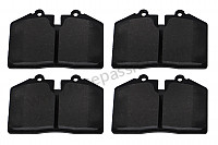P72795 - Brake pads (set of 4) for Porsche 911 G • 1989 • 3.2 g50 • Coupe • Manual gearbox, 5 speed