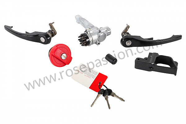 P45302 - Set of locks 964 (for vehicles with central glove box locking) for Porsche 964 / 911 Carrera 2/4 • 1992 • 964 carrera 2 • Coupe • Automatic gearbox