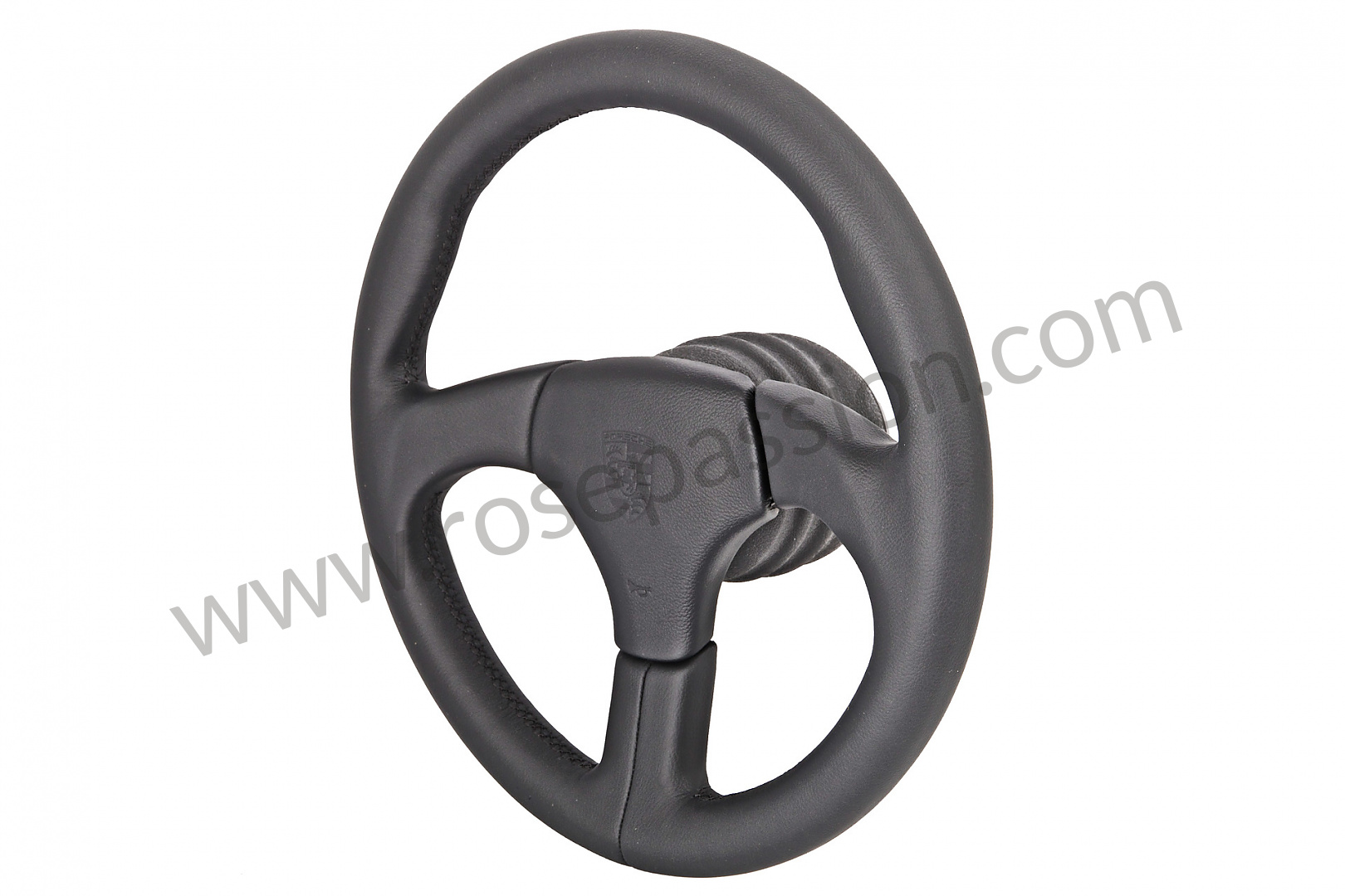 P48158 - 968347084008YR - Sports steering wheel - CLUB SPORT / BLACK /  BLACK / black (8YR) / LEATHER (000043160001AJ) for Porsche