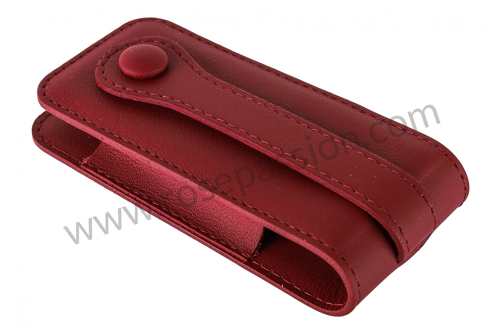 P256390 - 97004400111 - Étui clé cuir rouge bordeaux pour Porsche