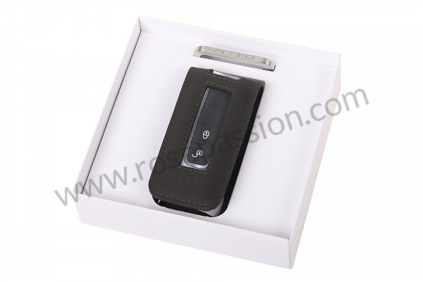 P405663 - CASE KEY LEATHER AGATE GREY for Porsche 