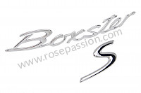 P92680 - Logo "boxster S " voor Porsche Boxster / 986 • 2002 • Boxster 2.7 • Cabrio • Manuele bak 5 versnellingen