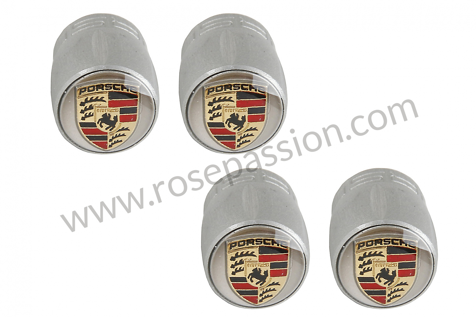 P246302 - 99104460269 - Kappe ventilkappe silber wappen farbig satz für  Porsche
