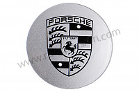 P51869 - Cubre rueda plana con emblema negro para Porsche 964 / 911 Carrera 2/4 • 1991 • 964 carrera 4 • Cabrio • Caja manual de 5 velocidades