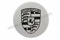 P51869 - Flat wheel cover with black emblem for Porsche 964 / 911 Carrera 2/4 • 1992 • 964 carrera 4 • Cabrio • Manual gearbox, 5 speed
