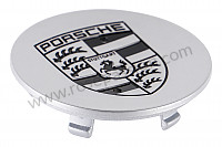 P51869 - Flat wheel cover with black emblem for Porsche 964 / 911 Carrera 2/4 • 1993 • 964 carrera 2 • Coupe • Automatic gearbox