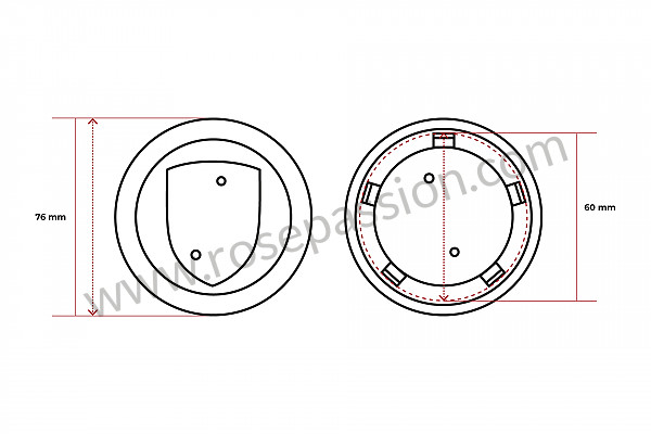 P51875 - Tapa embellecedor rueda para Porsche Boxster / 986 • 2001 • Boxster 2.7 • Cabrio • Caja auto