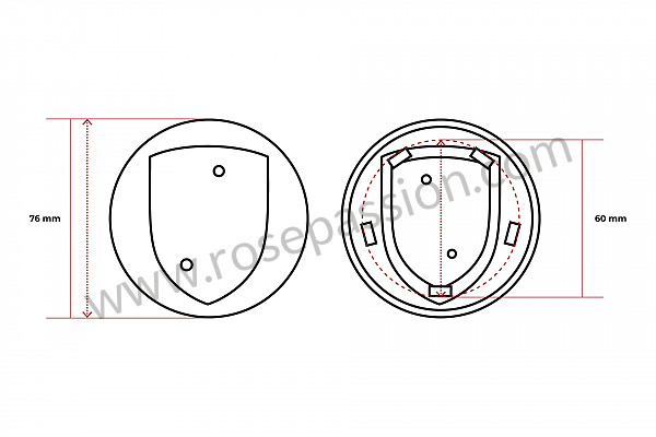 P77126 - Tappo coprimozzo di cerchio grigio / stemma nero per Porsche Boxster / 986 • 2000 • Boxster s 3.2 • Cabrio • Cambio auto