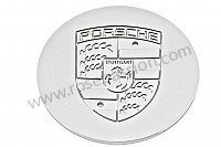 P58914 - Enjoliveur de roue argent brillant / logo argent brillant / concave pour Porsche 