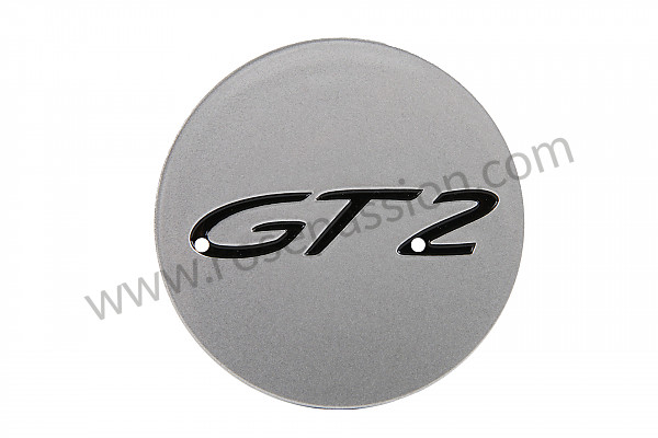 P90198 - Enjoliveur de roue gris / logo GT2 / concave pour Porsche 996 / 911 Carrera • 2004 • 996 carrera 2 • Cabrio • Boite auto