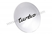 P76137 - Enjoliveur de roue gris / logo turbo / concave pour Porsche 