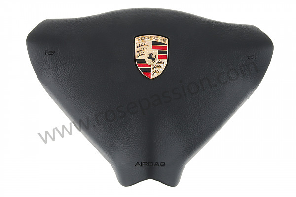 P146610 - Dispositif airbag volant à 3 branches matière plastique noir pour Porsche 