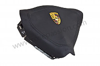 P67559 - Dispositif airbag volant à 3 branches cuir écusson coloré noir pour Porsche 996 Turbo / 996T / 911 Turbo / GT2 • 2001 • 996 turbo gt2 • Coupe • Boite manuelle 6 vitesses