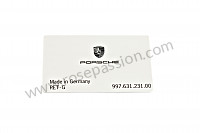 P102127 - Card for Porsche 997-1 / 911 Carrera • 2007 • 997 c4s • Coupe • Manual gearbox, 6 speed