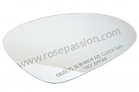 P136989 - Glas spiegel met klemmen voor Porsche Boxster / 987-2 • 2011 • Boxster spyder 3.4 • Cabrio • Manuele bak 6 versnellingen