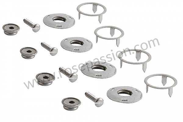 P70005 - Floormat snap fastener set  for Porsche 356B T5 • 1960 • 1600 carrera gt (692 / 3a) • Coupe b t5 • Manual gearbox, 4 speed