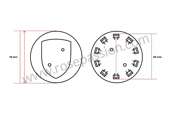 P214320 - Tapa embellecedor rueda para Porsche 991 • 2012 • 991 c2s • Coupe • Caja pdk