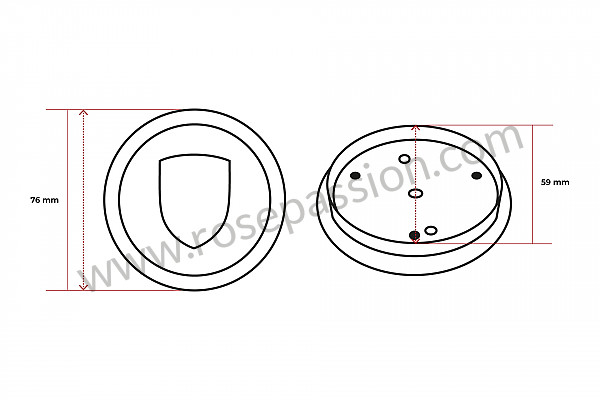 P251109 - Tapa embellecedor rueda escudo coloreado para Porsche 964 / 911 Carrera 2/4 • 1994 • 964 carrera 2 • Targa • Caja auto