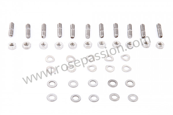P111933 - Kit of studs and nuts for cover of oil screen 356 all / 912 for Porsche 356a • 1959 • 1600 s (616 / 2 t2) • Coupe a t2 • Manual gearbox, 4 speed