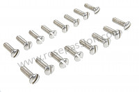 P554728 - SET OF 16 STAINLESS STEEL SCREWS FOR SEAT BACK TILT MECHANISM for Porsche 356a • 1955 • 1300 s (589 / 2) • Cabrio a t1 • Manual gearbox, 4 speed